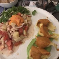 White bean salad with vegan tortellini  at Brac Libreria di Arte Contemporanea in Florence