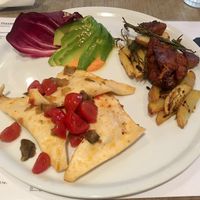 Avocado / Seitan masala with potatoes / Potato, aubergine & tomato tortellini    at Brac Libreria di Arte Contemporanea in Florence