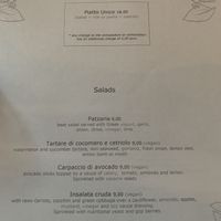 Menu at Brac Libreria di Arte Contemporanea in Florence