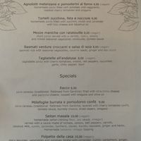 Menu at Brac Libreria di Arte Contemporanea in Florence