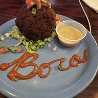 Half order of fried vegan Mac n cheez ball  at Boca Fiesta in Gainesville