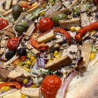 Humus pizza #Veganuary at Rustika in Osijek