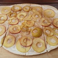 Dessert (sweet flamkuchen with apple & cinnamon) at Le Feu in Hannover