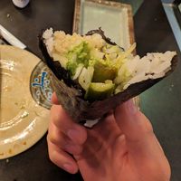 Hand roll at Wasabi in Saratoga Springs