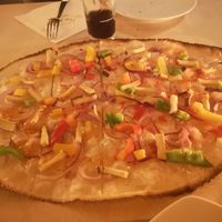 Veganer Sweet-Chili Flammkuchen at Le Feu in Halle
