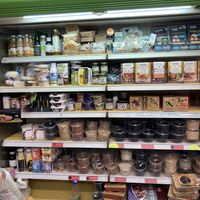 Variety of began cheese, vegan egg, tofu etc  at Teva Givatayim - טבע גבעתיים  in Givatayim