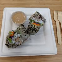 Two summer rolls. at Naked Earth Cafe in Central Singapore