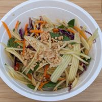 Papaya salad at Naked Earth Cafe in Central Singapore