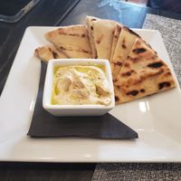 Hummus was amazing at Out of the Fire in Easton