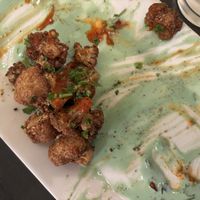 Fire cali (fried cauliflower with tahini and hot sauce)  at Sultan Mediterranean Grill in Moab