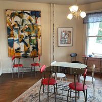 Cool vibe inside the restaurant . at Raw Power in Staunton