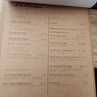 De borrelkaart at De Kribbe in Wilp