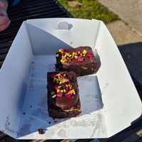 Vegan walnoten brownie at De Kribbe in Wilp