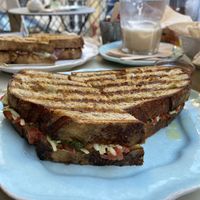 Panini Capri (with vegan mozzarella)  at Wel Well Café in Lisbon
