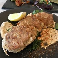 Crab cakes at Liora in Baltimore