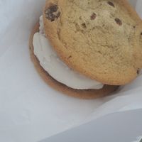 Ice cream sandwich at Cajou Creamery in Baltimore