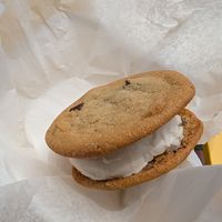 Chocolate chip ice cream sandwich at Cajou Creamery in Baltimore