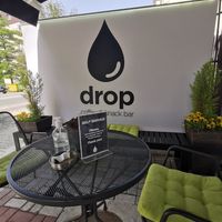 Outdoor seating at Drop in Ohrid