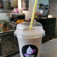 Peanut butter smoothie at Drop in Ohrid