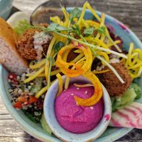 Quinoa falafel salad bowl at Lycka in Meilen