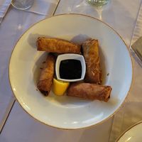 Spring rolls at Kaneo Summer Garden in Ohrid