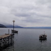 View from the terrace at Kaneo Summer Garden in Ohrid