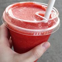 Strawberry slushie at Pâtisserie Zébulon in Montreal