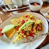 Tofu scramble eggs ￼ at Grace's Table in Napa