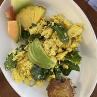 Tofu plate with no onions or tomatos  at Grace's Table in Napa