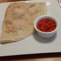 naleśnik z sosem ajwar at Naleśnikarnia Gramofon in Poznan