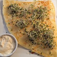 Forlana - savory crepe with vegan mayo at Naleśnikarnia Gramofon in Poznan