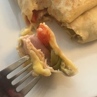 Crepe with vegan ham  at Naleśnikarnia Gramofon in Poznan