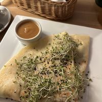 Accordion with peanut-mayo  at Naleśnikarnia Gramofon in Poznan