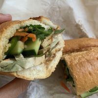 vegan banh mi at Mộng Thu Cafe in San Francisco
