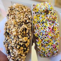 Choco taco with nuts and with sprinkles at Kate's Ice Cream in Portland