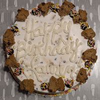 cookie dough ice cream with crumbled chocolate chip cookie crust and topped with chocolate chip cookie chunks and sprinkles at Kate's Ice Cream in Portland
