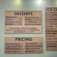 Menu (7/6/26)   at Kate's Ice Cream in Portland