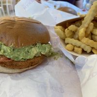 Chick‘n Avocado Burger with Fries  at Naked Burger - 6ème in Paris