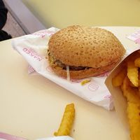 Baby naked burger with normal fries at Naked Burger - 6ème in Paris