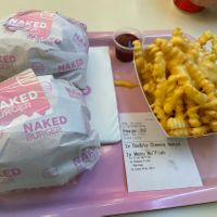 Double cheese burger, no fish and cheesy fries   at Naked Burger - 6ème in Paris