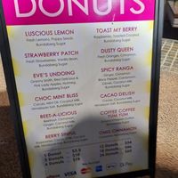 Menu at OMG Decadent Donuts in Surfers Paradise