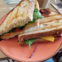 Cheeze, roasted peppers and spinach toastie at Nāmaka in Broadstairs