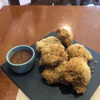 Breaded mushrooms!  at Santo Seitan in Sao Miguel