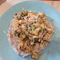 cauliflower with bean mash at Santo Seitan in Sao Miguel
