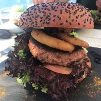 Vegan burger  at Sea View in Porto Moniz