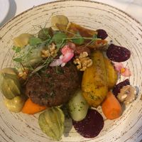 Beyond burger with sweet potato  at Sea View in Porto Moniz