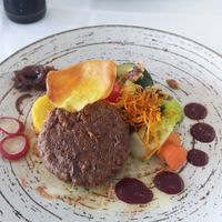 Vegan burger  at Sea View in Porto Moniz