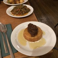 Fried potatoes, green beans, cheese  at Sylvan in Glasgow