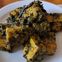 Tofu with spinach and fenugreek at Sylvan in Glasgow