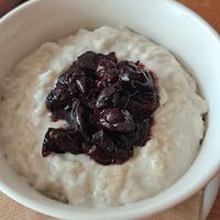 Coconut rice pudding at Sylvan in Glasgow